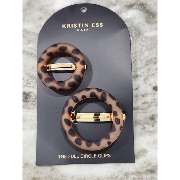 Kristin Ess Hair The Full Circle Clips Animal Print NEW - Picture 1 of 2